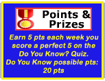 5 Points for each perfect score. 20 Points possible